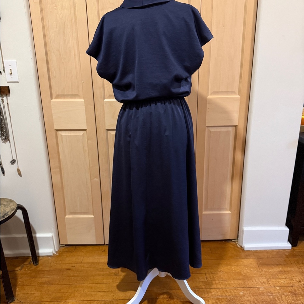 Margie Tie Waist Satin Midi Dress - Picture 9 of 9